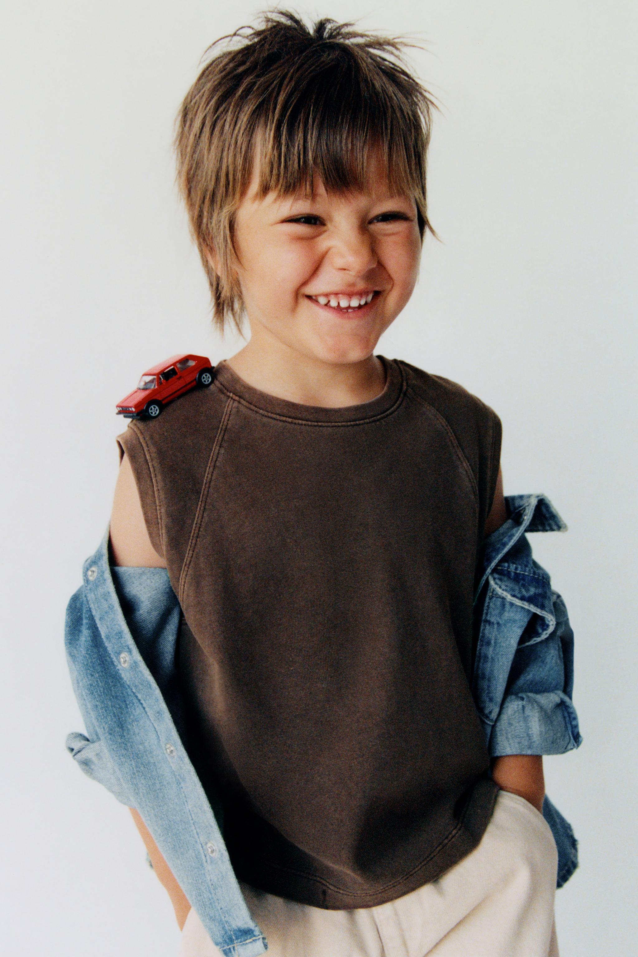 DENIM OVERSHIRT WITH REMOVABLE HOODIE